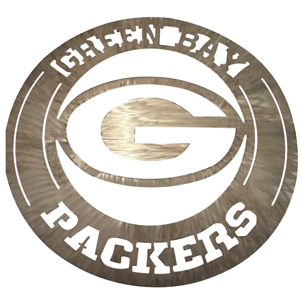 Handmade GREEN BAY Packers Metal Wall Art Sign‎ NFL Football Home Decor 16x17"